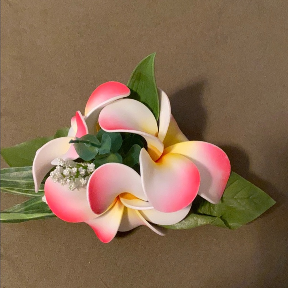 Beautiful foam plumeria hair accessories